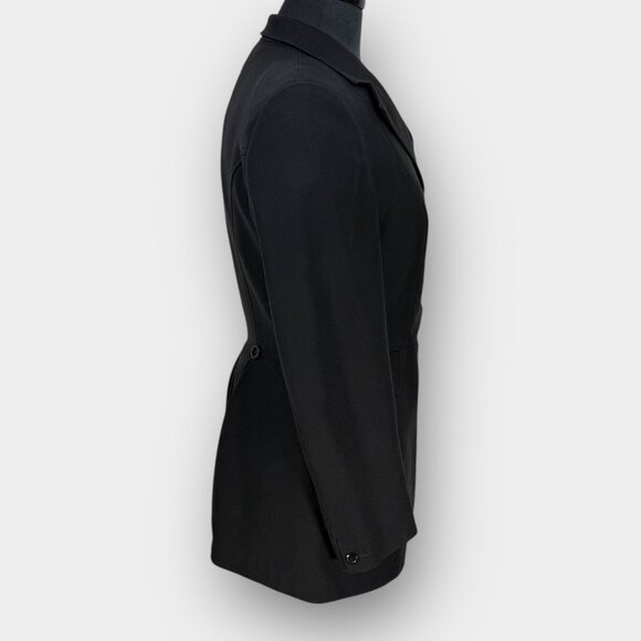 Harry Hall Womens Equestrian Riding Jacket Black 4 Button Made in England Lined - Picture 2 of 15